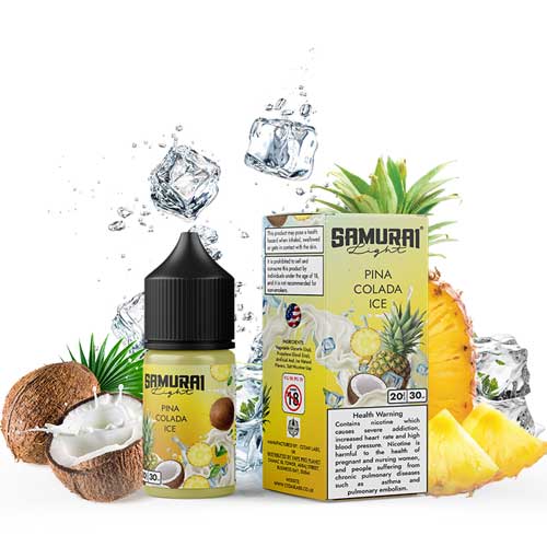 Pina Colada Ice Saltnic Samurai Light 360 To Vape Cedar labs UK